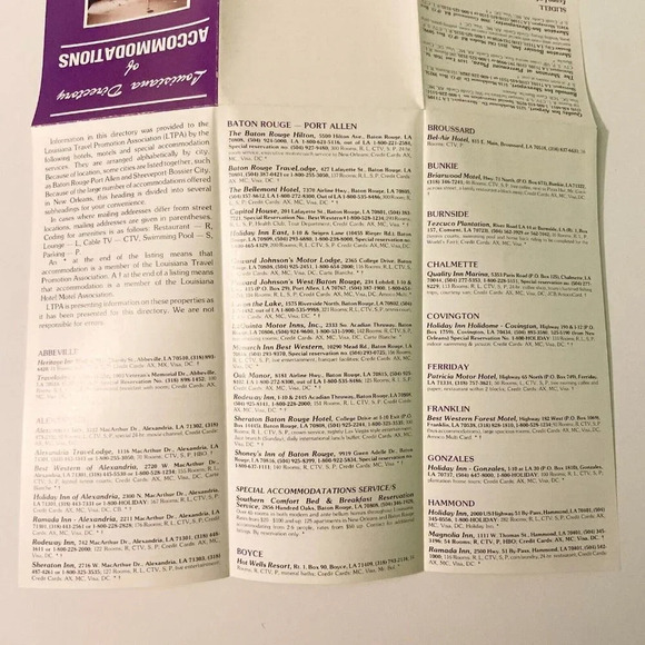 Vintage Lot of 4 Louisiana Brochures Howard Johnson Holiday Inn Hotels Pamphlets - Picture 15 of 16